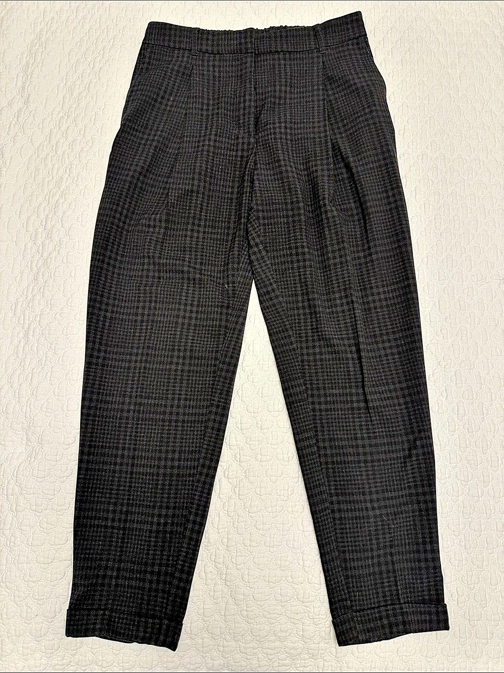 H&M Women's Checkered Straight Leg Pants Size 8